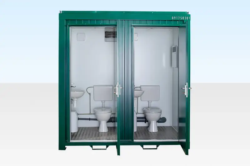 1+1 Double Mains Toilet 8Ft x 5Ft (Green)