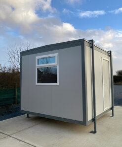 Alternative view of 10ft × 10ft Jackleg Cabin (Site Cabin with A/C) – Portable Office or Accommodation