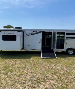 Alternative view of 2024 Lakota Charger LE81413SR Stock Trailer with 13′ Short Wall