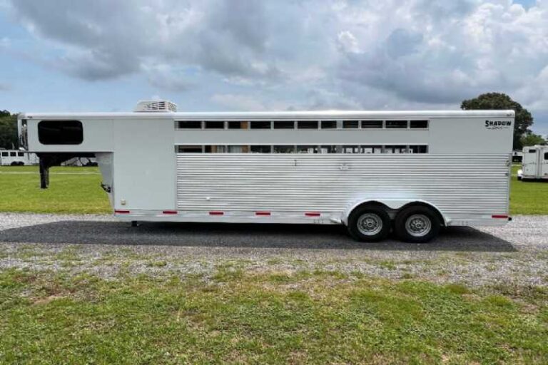 Used 2022 Shadow STK Stock Trailer with 8′ Short Wall - Image 5