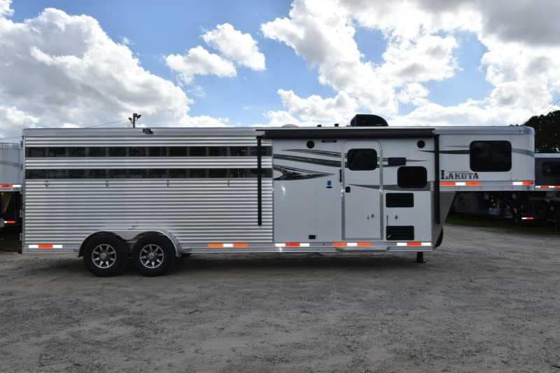 2018 Lakota Charger LQ Stock Trailer with 9′ Short Wall - Image 33