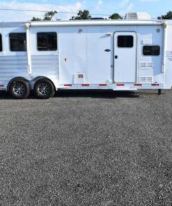 Alternative view of 2015 Exiss 7308LQ 3 Horse Trailer with 8′ Short Wall