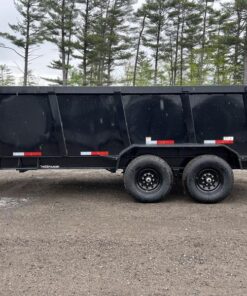 2024 RawMaxx Trailers 7X16 14K Powder Coated Dump w/ Tarp Kit