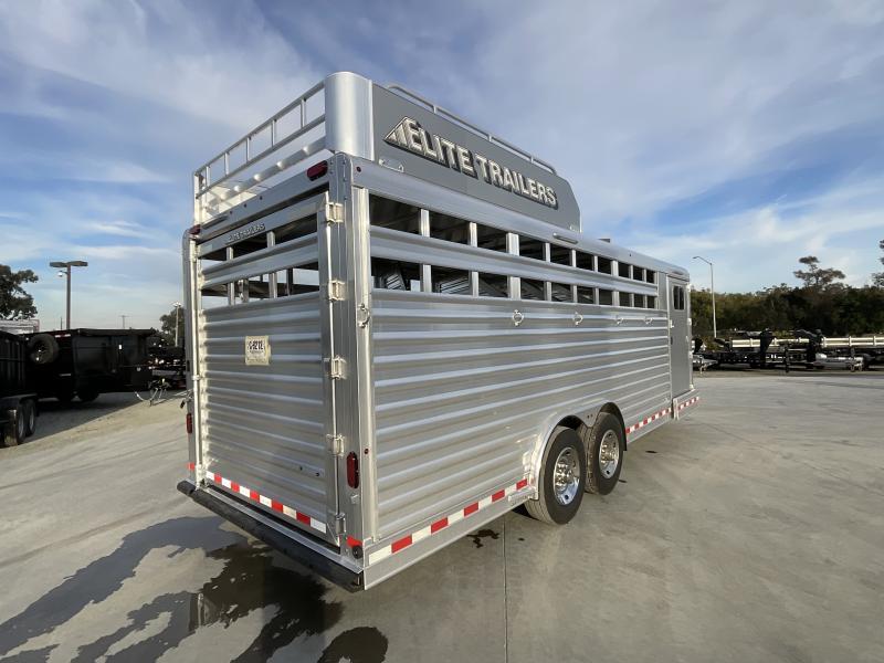 NEW 2024 Elite Trailers 5 Horse Stock Combo BP Horse Trailer - Image 4