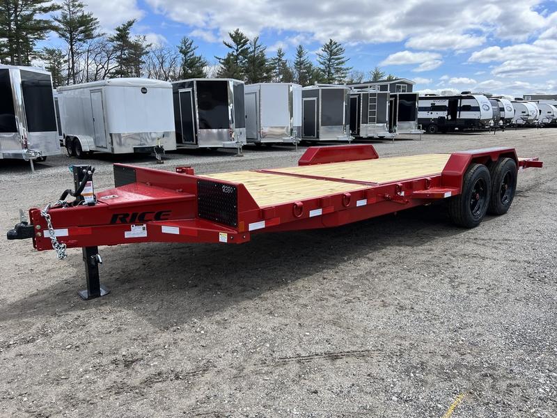 2024 Rice Trailers 7×22 16K Tilt Deck Powder Coat Equipment w/Toolbox