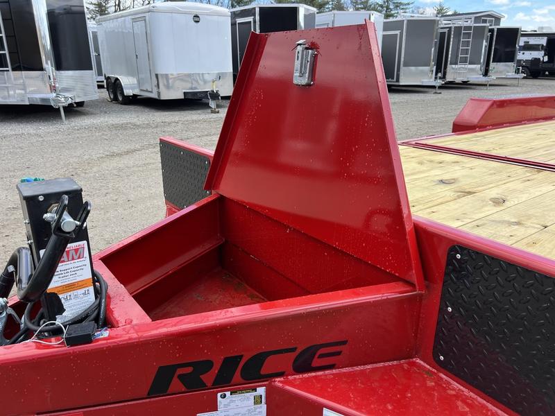 2024 Rice Trailers 7×22 16K Tilt Deck Powder Coat Equipment w/Toolbox - Image 17