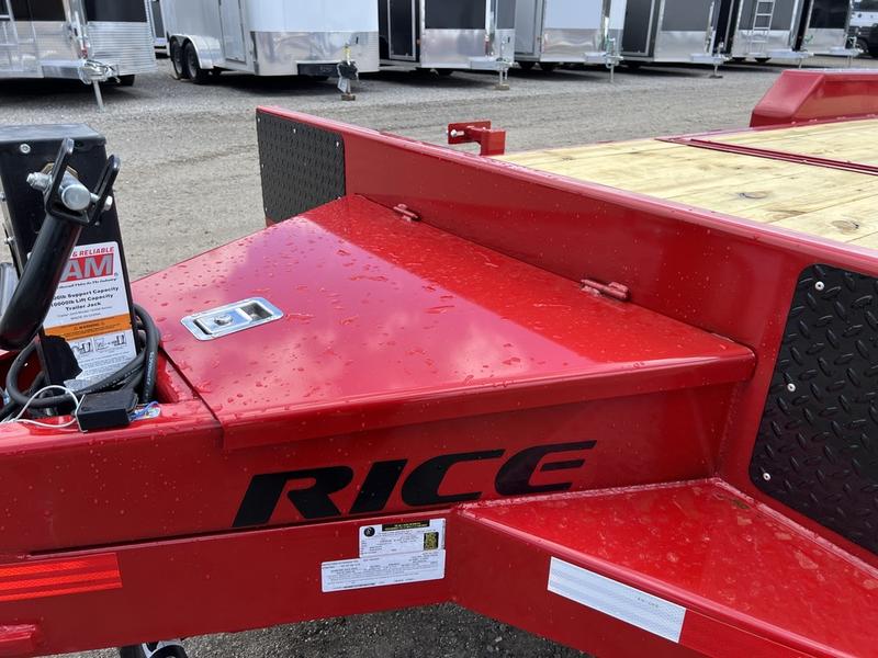2024 Rice Trailers 7×22 16K Tilt Deck Powder Coat Equipment w/Toolbox - Image 16