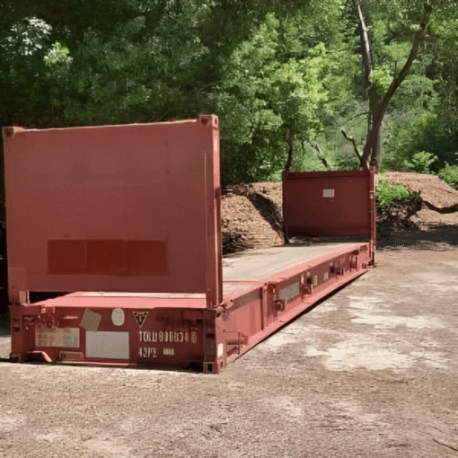 Used 40ft Flat Rack Shipping Container - Revolution containers